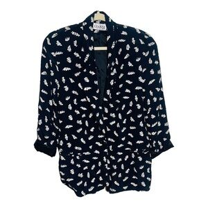 Vtg Gianni black and cream blazer